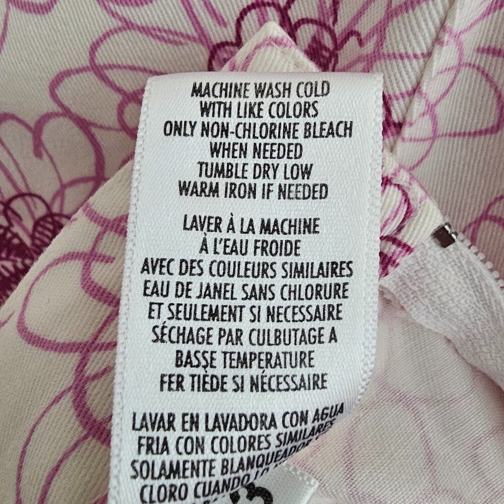 Petite Sophisticate Vintage Floral Shorts | EUC | 0P | White, Purple/Magenta - Picture 12 of 12